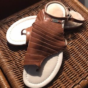 Cognac Emu sandals sz 39, women’s 8 (see tag)